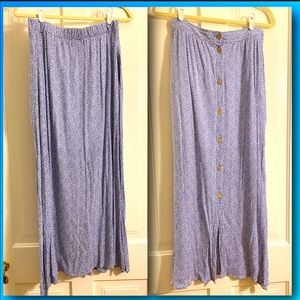 Cornflower blue long skirt WITH POCKETS